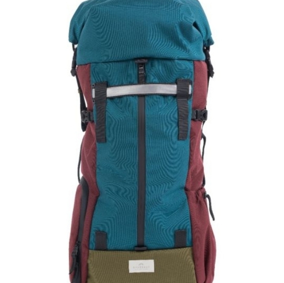 Doughnut Bags Nwt Doughnut Traveler Hk 35l Denim X Wine Hiking Backpack Poshmark